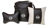 Набор подарочный Nissan: сумка холодильник 20л + подушка-подголовник +  подушка в салон