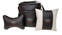 Набор подарочный Audi: сумка холодильник 20л + подушка-подголовник +  подушка в салон