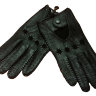 Авто перчатки из кожи оленя с закрытыми пальцами - Авто перчатки из кожи оленя с длинными пальцами черные