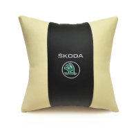 Авто-подушка с логотипом Skoda в машину (2шт)