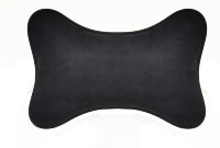 (1 шт) Подушка на подголовник алькантара (иск замша) черные