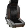 Накидка на сиденье: экокожа (черная) + искусственный мех (черный)