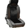 Накидка на сиденье: экокожа (черная) + искусственный мех (черный)