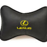 (2шт) Подушка подголовник в машину с логотипом Lexus - 